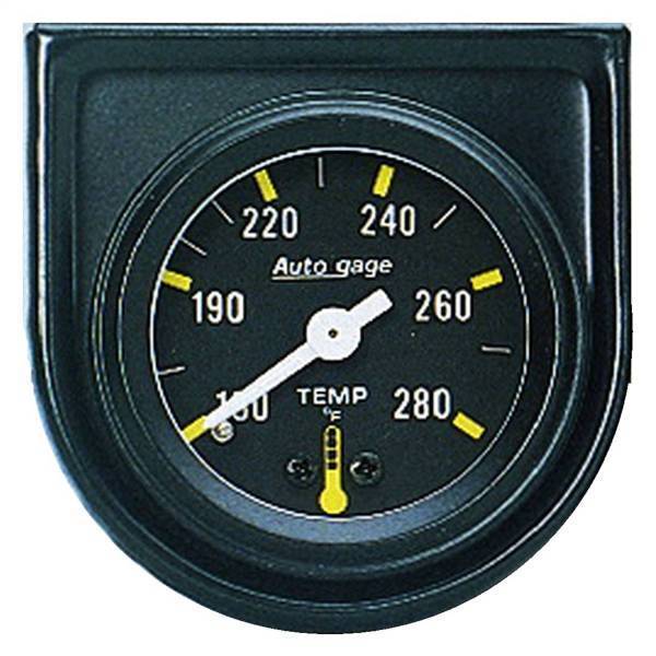 Autometer - AutoMeter GAUGE CONSOLE WATER TEMP 1.5in. 280deg.F MECH BLK DIAL BLK BEZEL AUTOGAGE - 2352