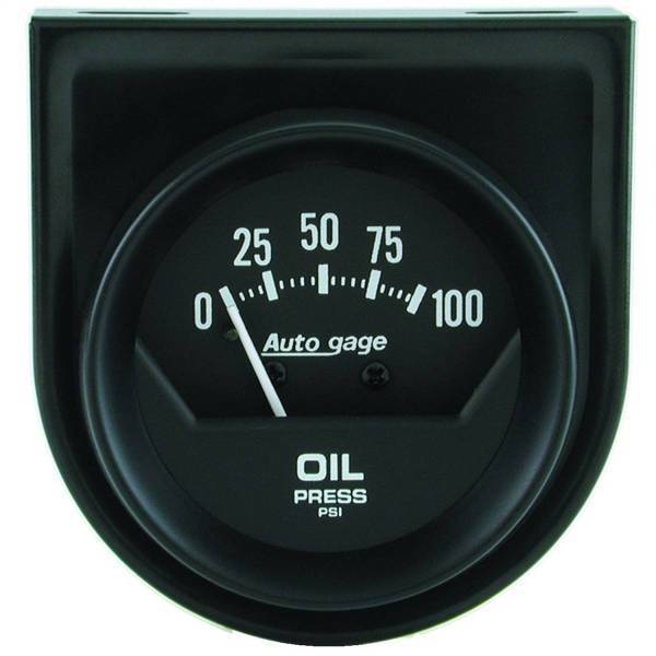 Autometer - AutoMeter GAUGE CONSOLE OIL PRESS 2in. 100PSI MECH SHORT SWEEP BLACK AUTOGAGE - 2360