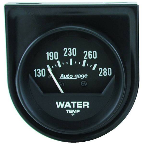 Autometer - AutoMeter GAUGE CONSOLE WATER TEMP 2in. 280deg.F MECH SHORT SWEEP BLACK AUTOGAGE - 2361