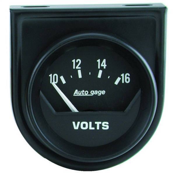 Autometer - AutoMeter GAUGE CONSOLE VOLTMETER 2in. 16V SHORT SWEEP BLACK AUTOGAGE - 2362