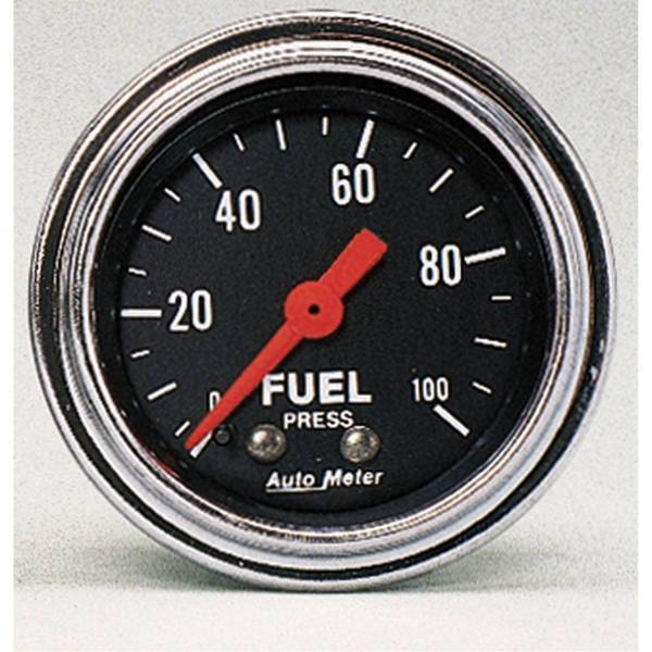 Autometer - AutoMeter GAUGE FUEL PRESSURE 2 1/16in. 100PSI MECHANICAL TRADITIONAL CHROME - 2412