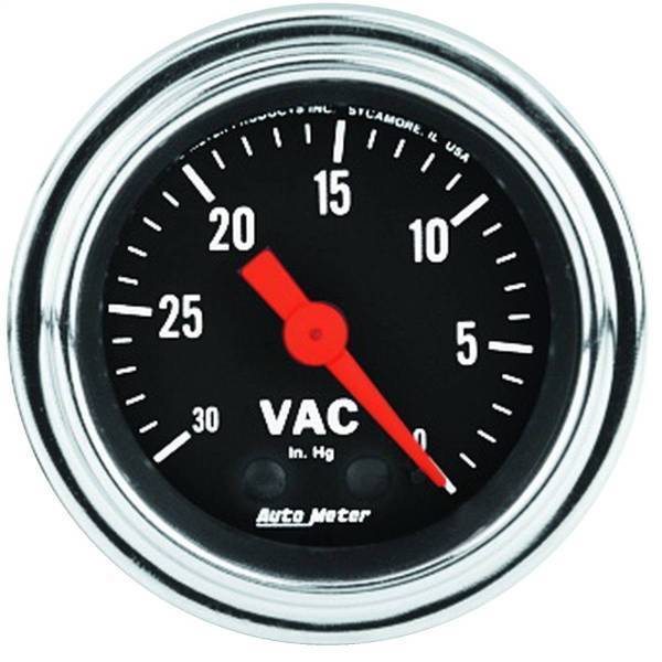 Autometer - AutoMeter GAUGE VACUUM 2 1/16in. 30INHG MECHANICAL TRADITIONAL CHROME - 2484