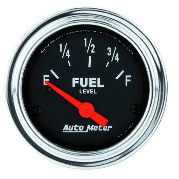 Autometer - AutoMeter GAUGE FUEL LEVEL 2 1/16in. 0OE TO 90OF ELEC TRADITIONAL CHROME - 2514