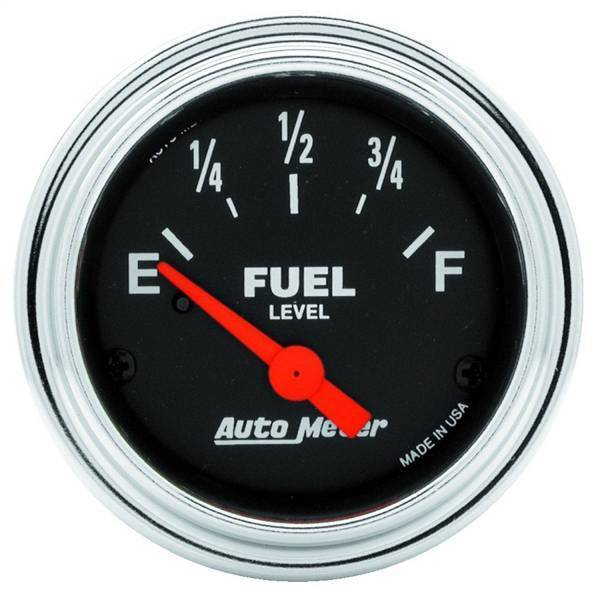 Autometer - AutoMeter GAUGE FUEL LEVEL 2 1/16in. 240OE TO 33OF ELEC TRADITIONAL CHROME - 2516