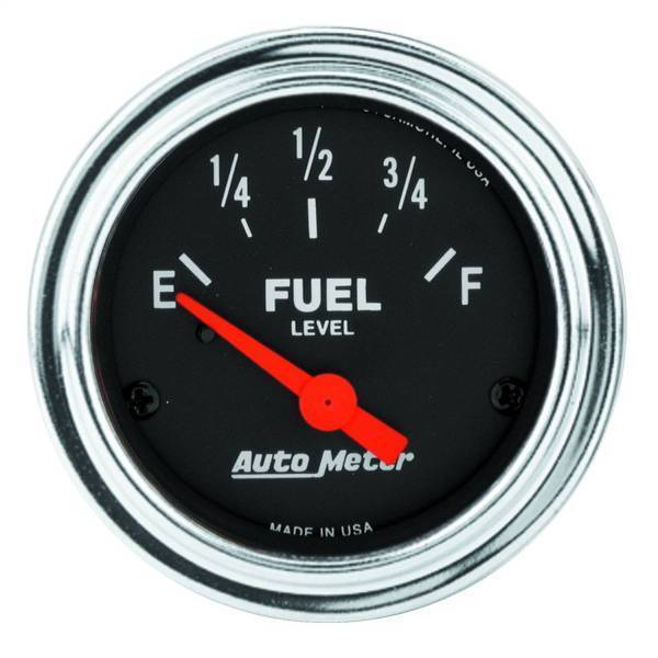 Autometer - AutoMeter GAUGE FUEL LEVEL 2 1/16in. 0OE TO 30OF ELEC TRADITIONAL CHROME - 2517