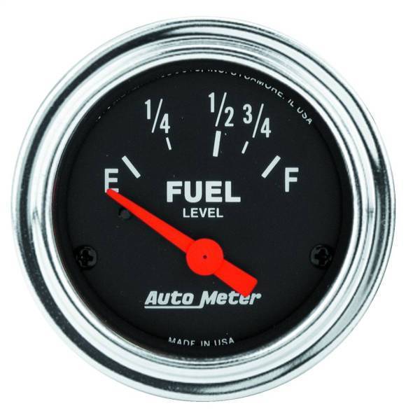 Autometer - AutoMeter GAUGE FUEL LEVEL 2 1/16in. 16OE TO 158OF ELEC TRADITIONAL CHROME - 2518