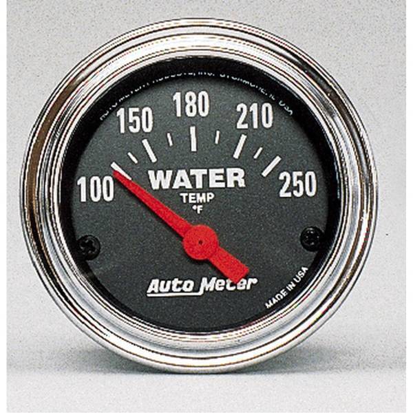 Autometer - AutoMeter GAUGE WATER TEMP 2 1/16in. 100-250deg.F ELECTRIC TRADITIONAL CHROME - 2532