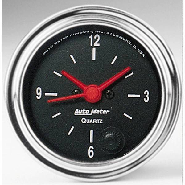 Autometer - AutoMeter GAUGE CLOCK 2 1/16in. 12HR ANALOG TRADITIONAL CHROME - 2585