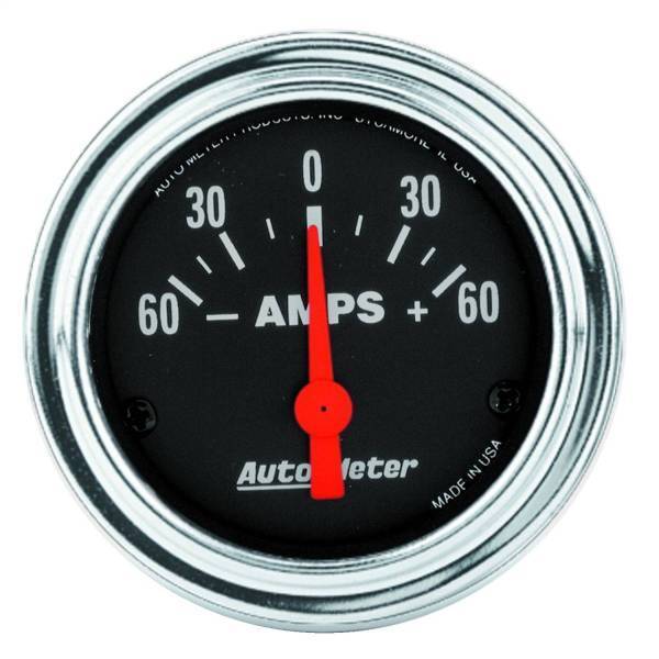 Autometer - AutoMeter GAUGE AMMETER 2 1/16in. 60A ELECTRIC TRADITIONAL CHROME - 2586