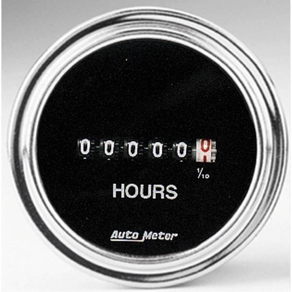 Autometer - AutoMeter GAUGE HOURMETER 2 1/16in. 100K HOURS ELECTRIC (8V-32V) TRADITIONAL CHROME - 2587