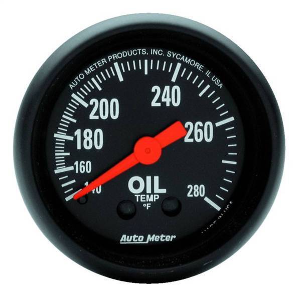 Autometer - AutoMeter GAUGE OIL TEMP 2 1/16in. 140-280deg.F MECHANICAL Z-SERIES - 2609