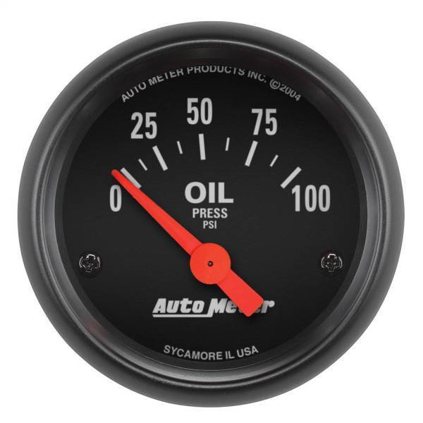 Autometer - AutoMeter GAUGE OIL PRESSURE 2 1/16in. 100PSI ELECTRIC Z-SERIES - 2634