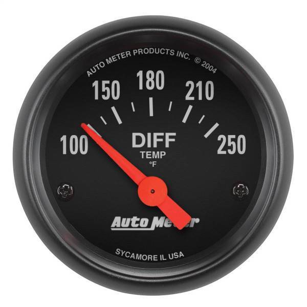 Autometer - AutoMeter GAUGE DIFFERENTIAL TEMP 2 1/16in. 100-250deg.F ELECTRIC Z-SERIES - 2636