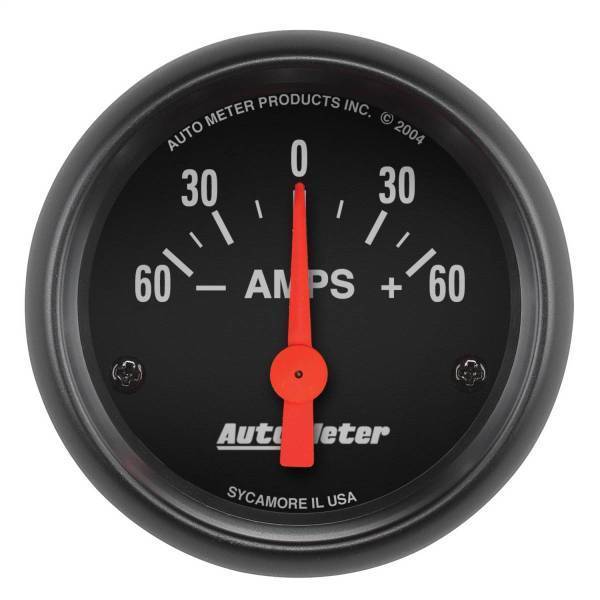 Autometer - AutoMeter GAUGE AMMETER 2 1/16in. 60A ELECTRIC Z-SERIES - 2644