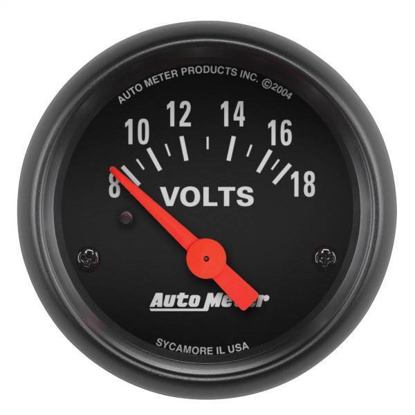 Autometer - AutoMeter GAUGE VOLTMETER 2 1/16in. 18V ELEC Z-SERIES - 2645