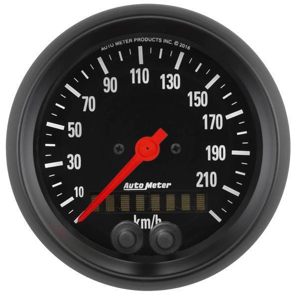 Autometer - AutoMeter GAUGE SPEEDOMETER 3 3/8in. 225KM/H GPS Z-SERIES - 2680-M