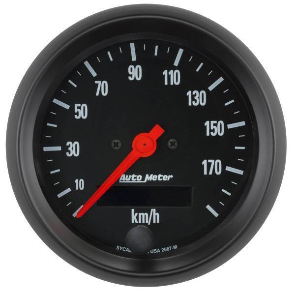 Autometer - AutoMeter GAUGE SPEEDOMETER 3 3/8in. 190KM/H ELEC. PROG. W/LCD ODO Z-SERIES - 2687-M