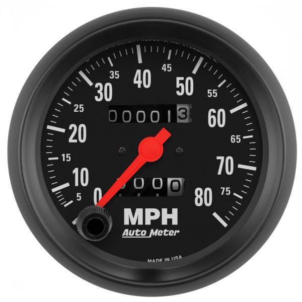 Autometer - AutoMeter GAUGE SPEEDOMETER 3 3/8in. 80MPH MECHANICAL Z-SERIES - 2690