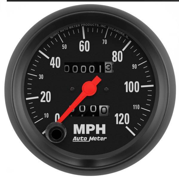 Autometer - AutoMeter GAUGE SPEEDOMETER 3 3/8in. 120MPH MECHANICAL Z-SERIES - 2692