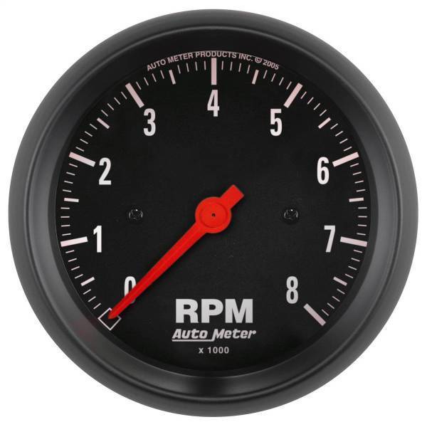 Autometer - AutoMeter GAUGE TACHOMETER 3 3/8in. 8K RPM IN-DASH Z-SERIES - 2699