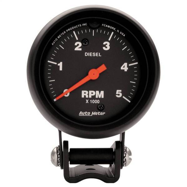 Autometer - AutoMeter GAUGE TACHOMETER 2 5/8in. 5K RPM DIESEL PEDESTAL Z-SERIES - 2888