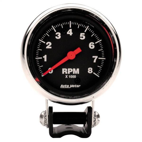 Autometer - AutoMeter GAUGE TACHOMETER 2 5/8in. 8K RPM PEDESTAL TRADITIONAL CHROME - 2893