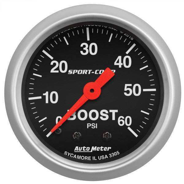 Autometer - AutoMeter GAUGE BOOST 2 1/16in. 60PSI MECHANICAL SPORT-COMP - 3305