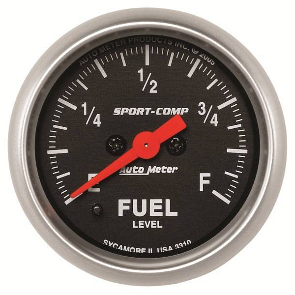 Autometer - AutoMeter GAUGE FUEL LEVEL 2 1/16in. 0-280O PROGRAMMABLE SPORT-COMP - 3310