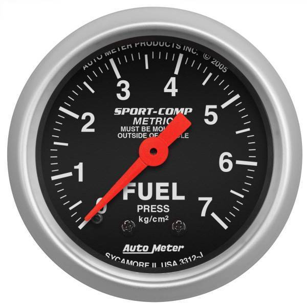 Autometer - AutoMeter GAUGE FUEL PRESSURE 2 1/16in. 7.0KG/CM2 MECHANICAL SPORT-COMP - 3312-J