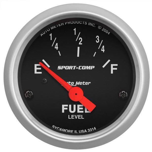 Autometer - AutoMeter GAUGE FUEL LEVEL 2 1/16in. 0OE TO 90OF ELEC SPORT-COMP - 3314