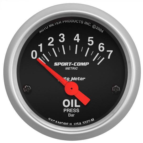 Autometer - AutoMeter GAUGE OIL PRESSURE 2 1/16in. 7 BAR ELECTRIC SPORT-COMP - 3327-M