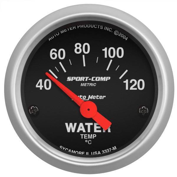 Autometer - AutoMeter GAUGE WATER TEMP 2 1/16in. 40-120deg.C ELECTRIC SPORT-COMP - 3337-M