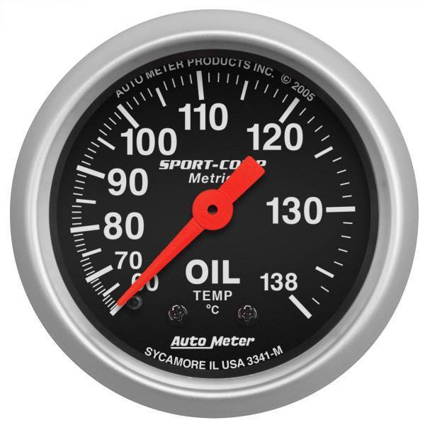 Autometer - AutoMeter GAUGE OIL TEMP 2 1/16in. 60-140deg.C MECHANICAL SPORT-COMP - 3341-M