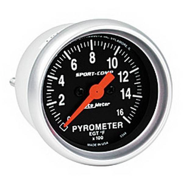 Autometer - AutoMeter GAUGE PYROMETER (EGT) 2 1/16in. 1600deg.F DIGITAL STEPPER MOTOR SPORT-COMP - 3344