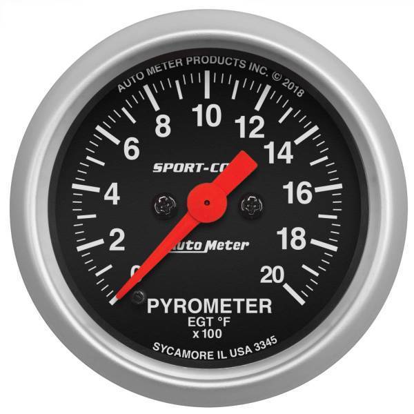 Autometer - AutoMeter GAUGE PYROMETER (EGT) 2 1/16in. 2000deg.F DIGITAL STEPPER MOTOR SPORT-COMP - 3345