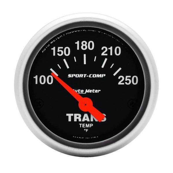 Autometer - AutoMeter GAUGE TRANSMISSION TEMP 2 1/16in. 100-250deg.F ELECTRIC SPORT-COMP - 3357