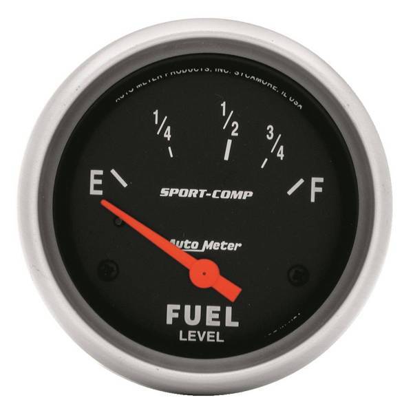 Autometer - AutoMeter GAUGE FUEL LEVEL 2 5/8in. 73OE TO 10OF ELEC SPORT-COMP - 3515