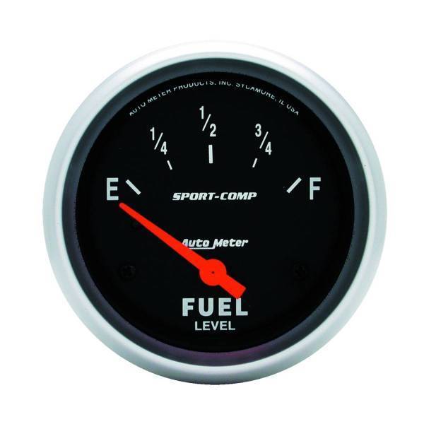 Autometer - AutoMeter GAUGE FUEL LEVEL 2 5/8in. 0OE TO 30OF ELEC SPORT-COMP - 3517