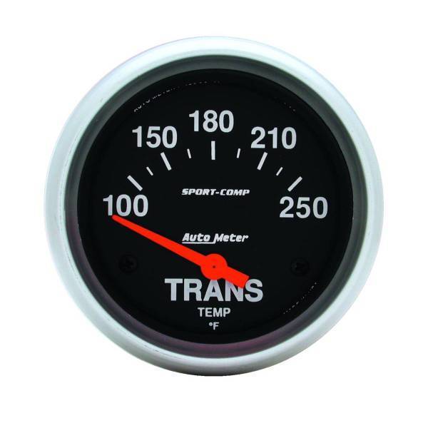 Autometer - AutoMeter GAUGE TRANSMISSION TEMP 2 5/8in. 100-250deg.F ELECTRIC SPORT-COMP - 3552