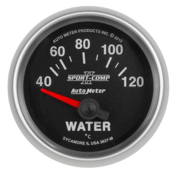 Autometer - AutoMeter GAUGE WATER TEMP 2 1/16in. 40-120deg.C ELECTRIC SPORT-COMP II - 3637-M