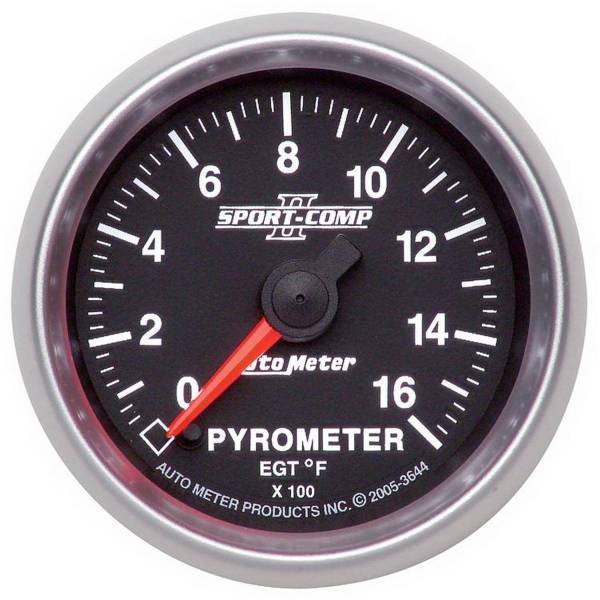 Autometer - AutoMeter GAUGE PYROMETER (EGT) 2 1/16in. 1600deg.F DIGITAL STEPPER MOTOR SPORT-COMP - 3644