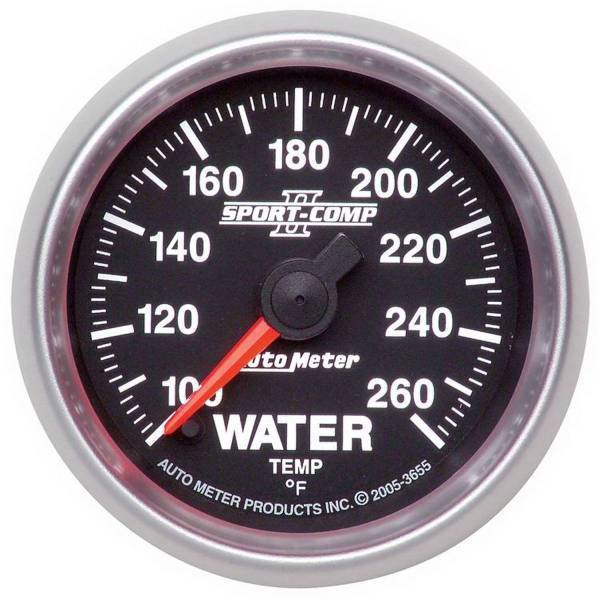 Autometer - AutoMeter GAUGE WATER TEMP 2 1/16in. 100-260deg.F DIGITAL STEPPER MOTOR SPORT-COMP II - 3655