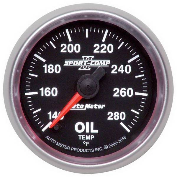 Autometer - AutoMeter GAUGE OIL TEMP 2 1/16in. 140-280deg.F DIGITAL STEPPER MOTOR SPORT-COMP II - 3656