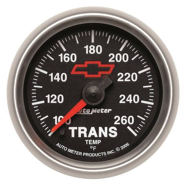 Autometer - AutoMeter GAUGE TRANS. TEMP 2 1/16in. 100-260deg.F DIGITAL STEPPER MOTOR CHEVY RED BO - 3657-00406