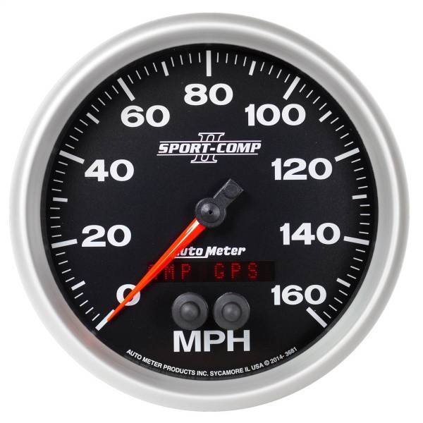 Autometer - AutoMeter GAUGE SPEEDOMETER 5in. 160MPH GPS SPORT-COMP II - 3681