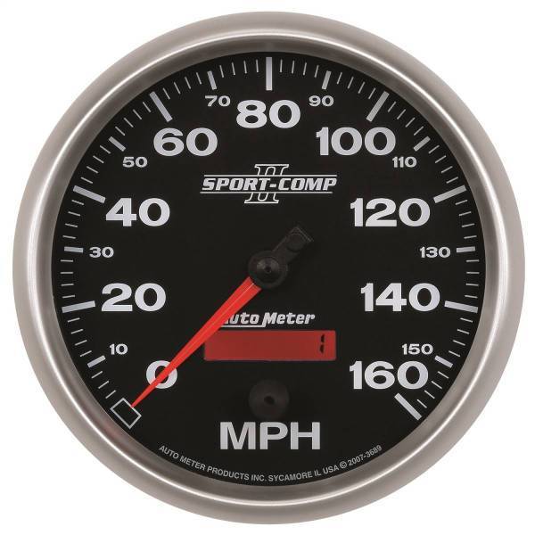 Autometer - AutoMeter GAUGE SPEEDOMETER 5in. 160MPH ELEC. PROGRAMMABLE SPORT-COMP II - 3689