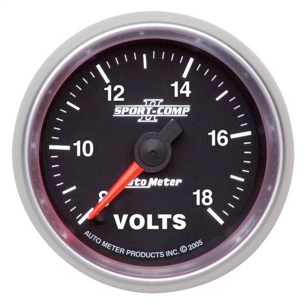 Autometer - AutoMeter GAUGE VOLTMETER 2 1/16in. 18V DIGITAL STEPPER MOTOR SPORT-COMP II - 3691