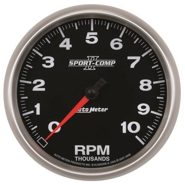 Autometer - AutoMeter GAUGE TACHOMETER 5in. 10K RPM IN-DASH SPORT-COMP II - 3698