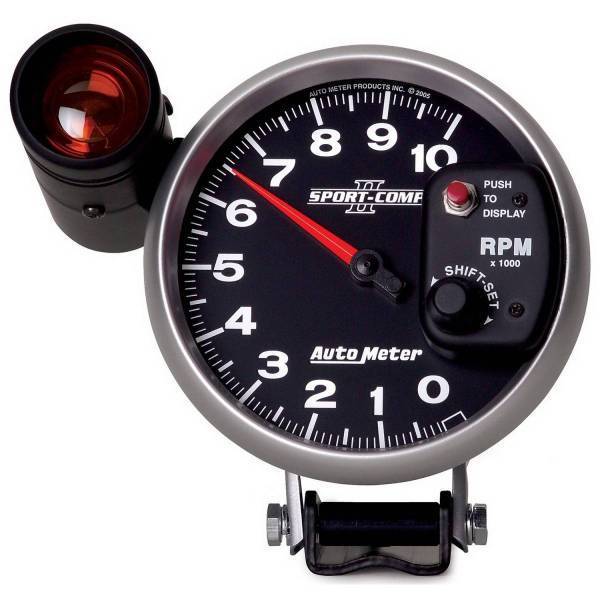 Autometer - AutoMeter GAUGE TACHOMETER 5in. 10K RPM PEDESTAL W/EXT. SHIFT-LITE SPORT-COMP II - 3699