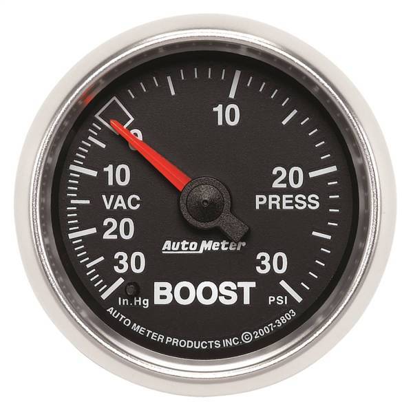 Autometer - AutoMeter GAUGE VAC/BOOST 2 1/16in. 30INHG-30PSI MECHANICAL GS - 3803